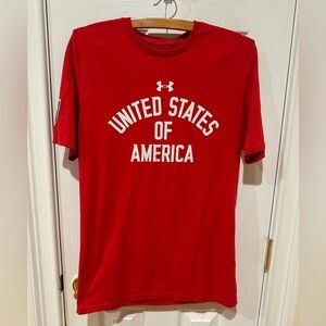Under Armour Brand, United States of America Heat Gear Tee, Size Small